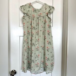 Copper Key NWT Sleeveless sage with pink flower girls dress - 14